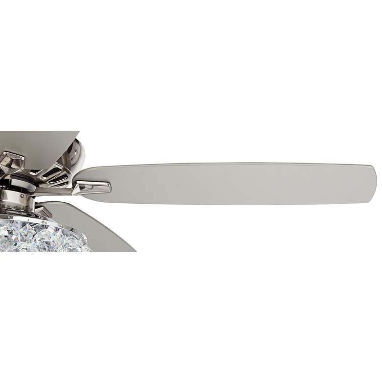 Image 4 52" Casa Vieja Journey Nickel and Crystal LED Ceiling Fan with Remote more views
