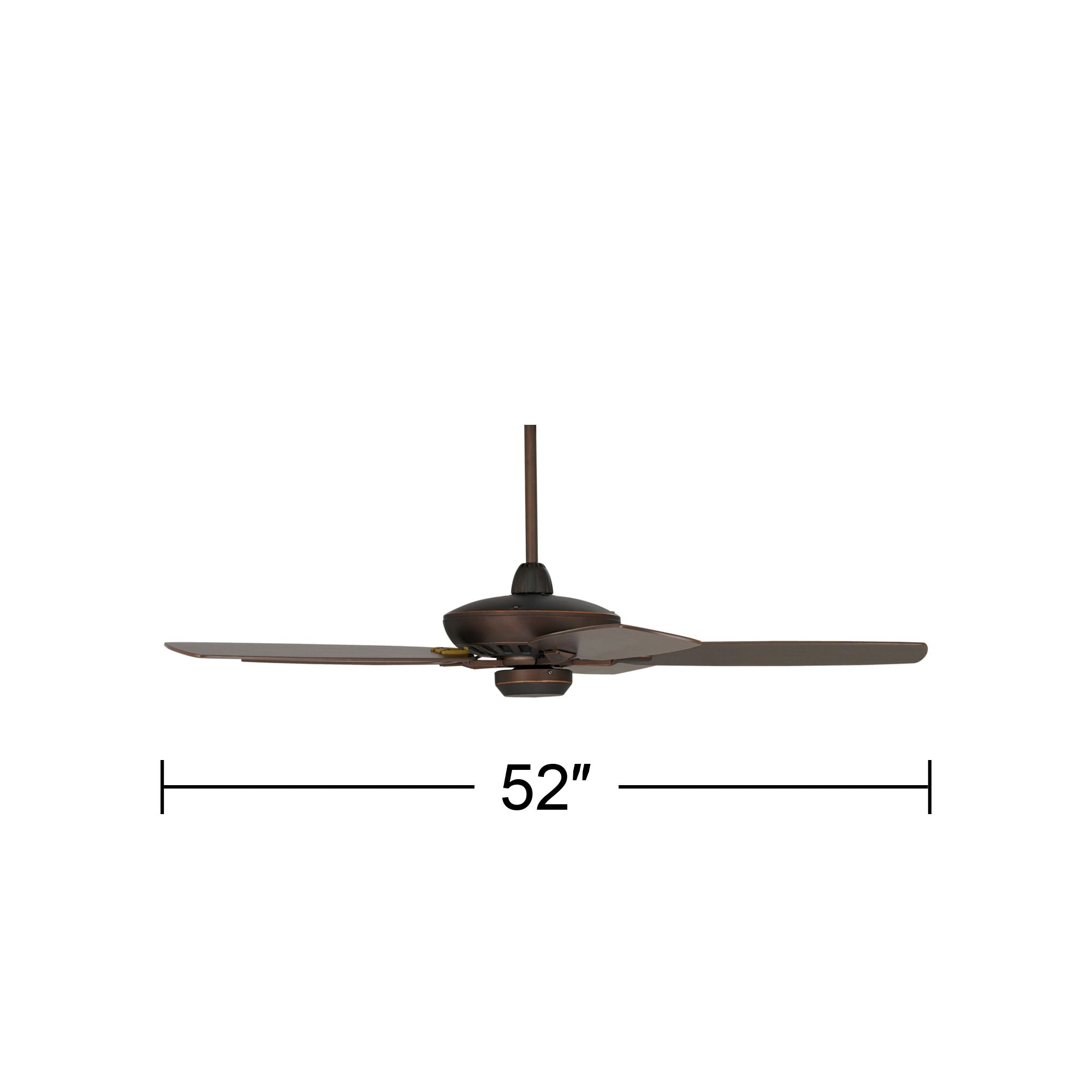 52" Casa Vieja Journey Oil-Rubbed Bronze Ceiling Fan with Remote in scene