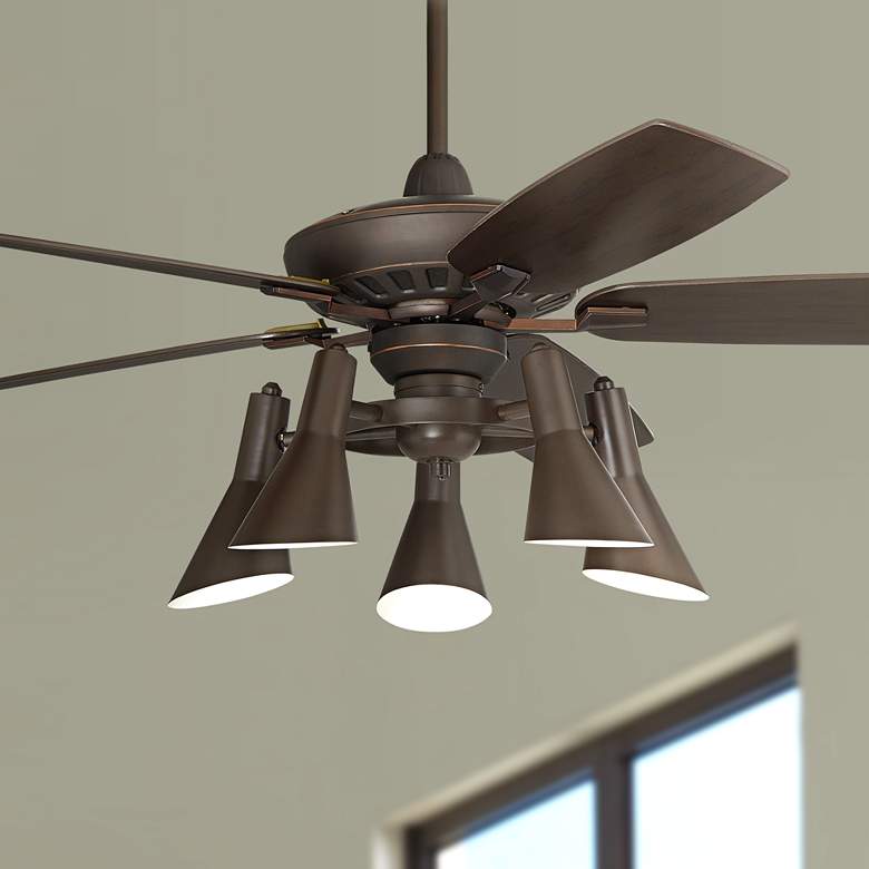 Image 1 52" Casa Vieja® Journey Oil-Rubbed Bronze Ceiling Fan