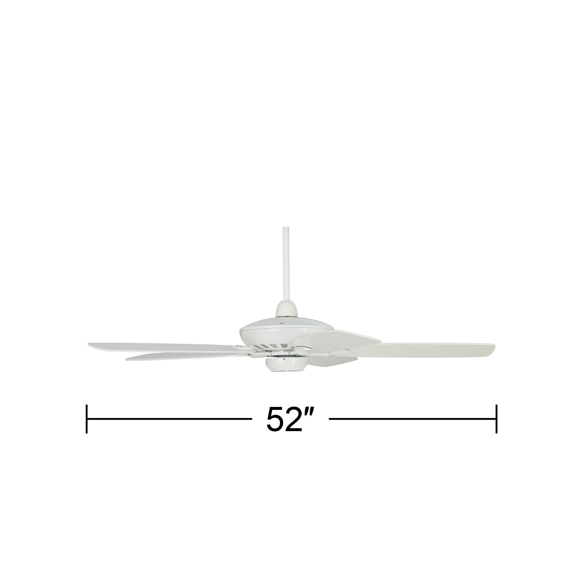 52" Casa Vieja Journey White Finish Ceiling Fan with Remote