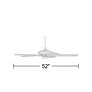 52" Casa Vieja Journey White Finish Ceiling Fan with Remote