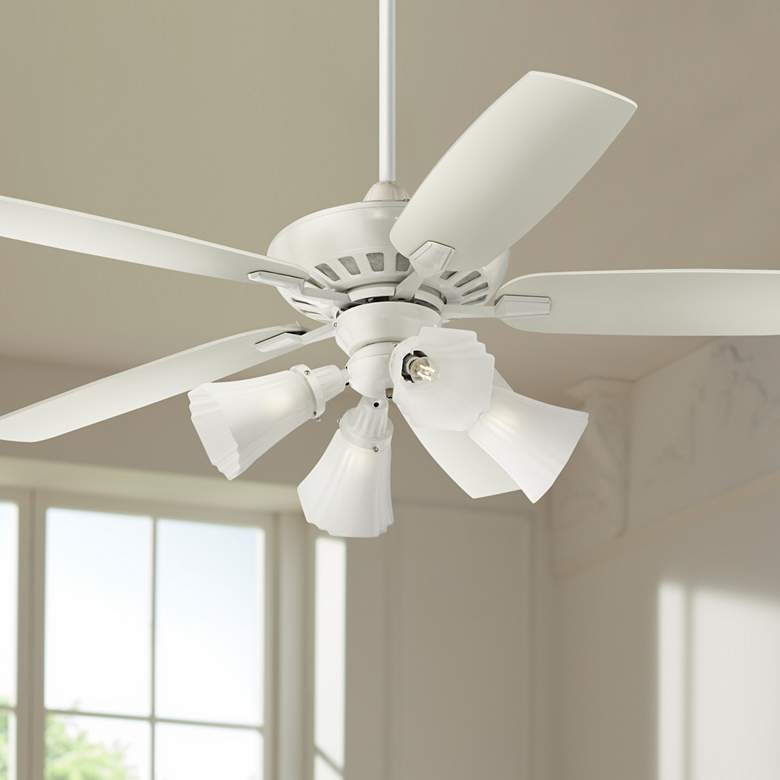 Image 1 52" Casa Vieja Journey White LED Ceiling Fan with Remote