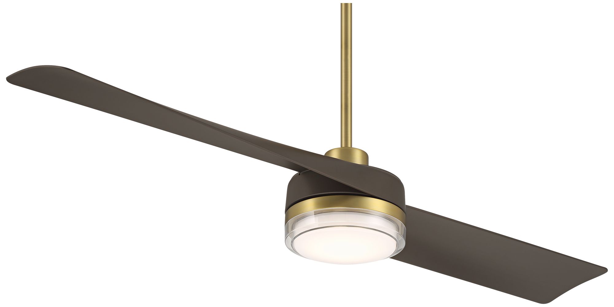 Image 3 52" Casa Vieja Linea Brass and Bronze Indoor/Outdoor LED Ceiling Fan