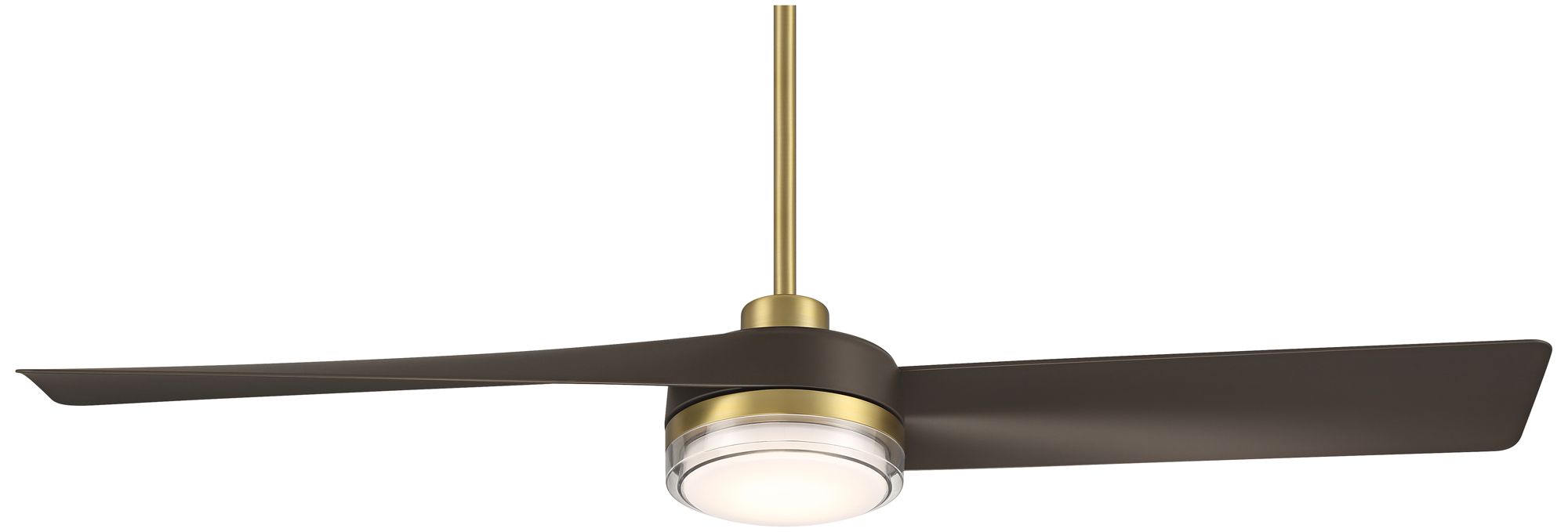 Image 7 52" Casa Vieja Linea Brass and Bronze Indoor/Outdoor LED Ceiling Fan more views
