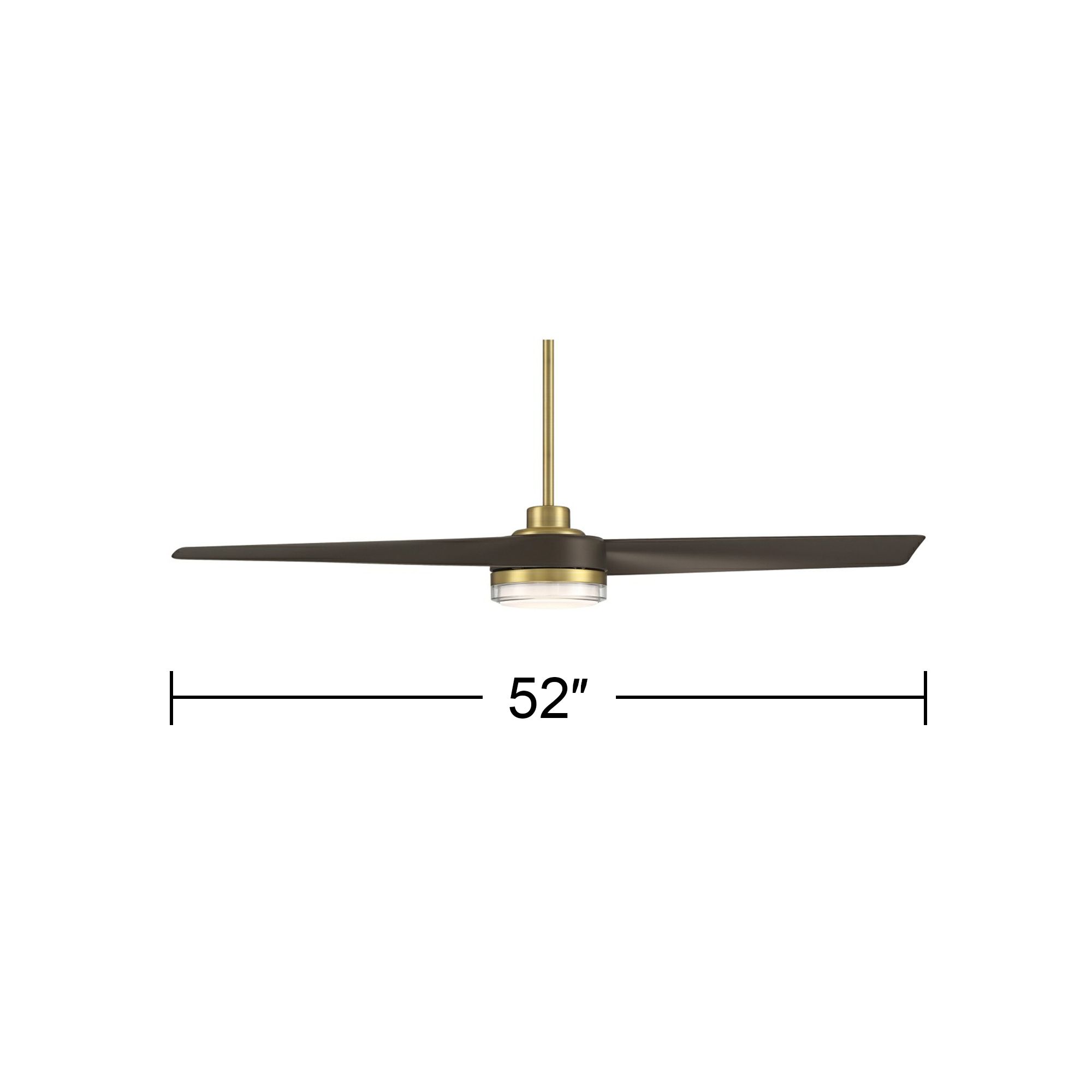 Watch A Video About the Casa Vieja Linea Brass and Bronze Indoor Outdoor LED Ceiling Fan