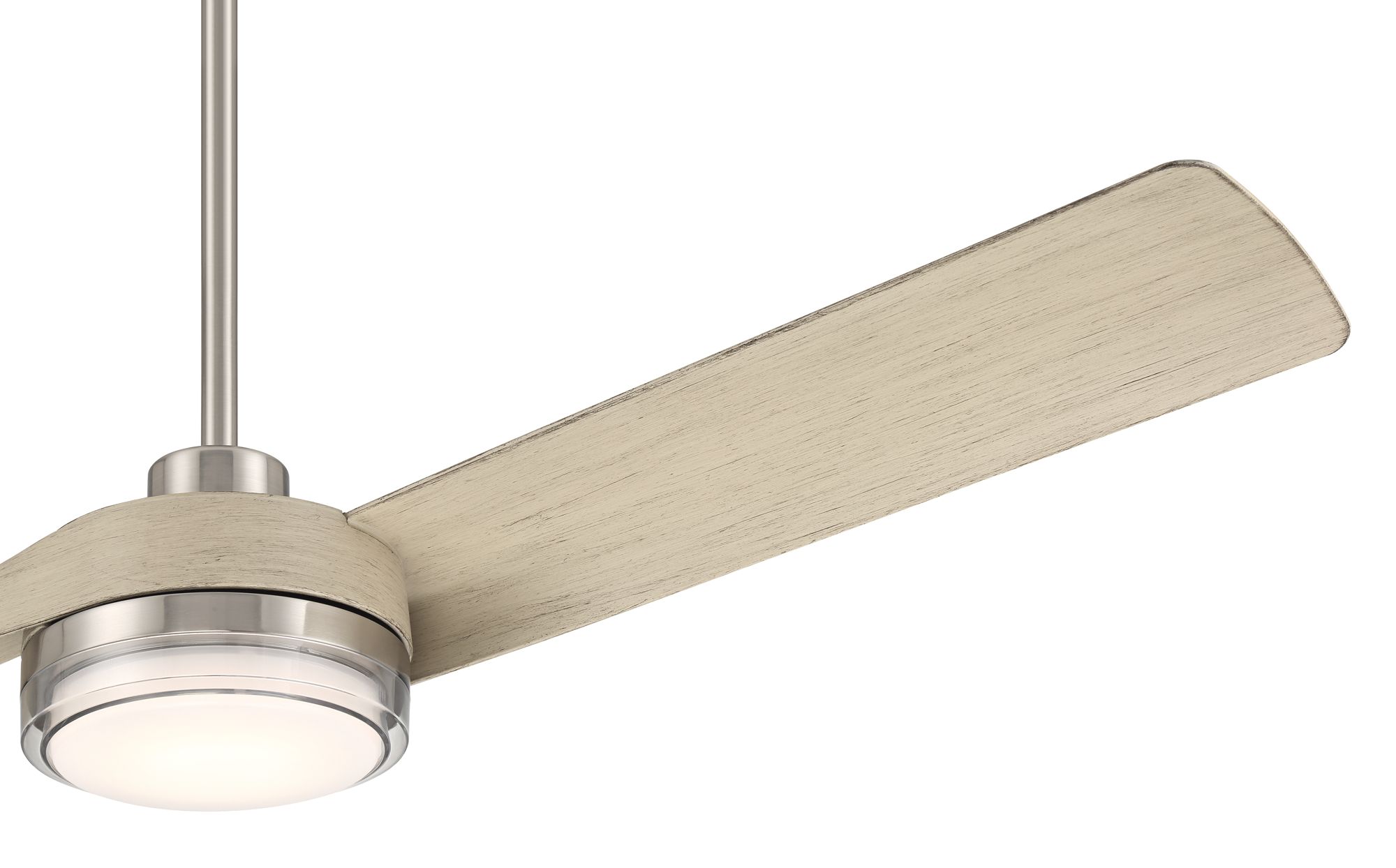 Image 5 52" Casa Vieja Linea Nickel and Wood Indoor/Outdoor LED Ceiling Fan more views