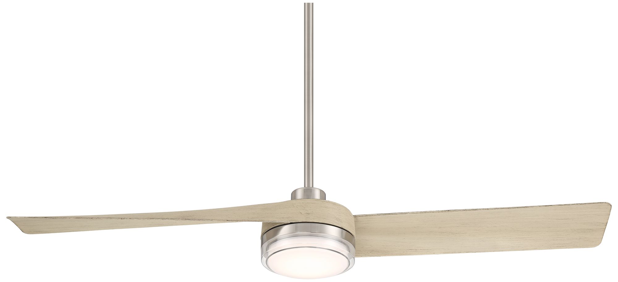 Image 7 52" Casa Vieja Linea Nickel and Wood Indoor/Outdoor LED Ceiling Fan more views