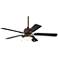 52" Casa Vieja Marina Breeze Bronze LED Wet Rated Fan with Pull Chain