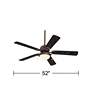 6_52" Casa Vieja Marina Breeze Bronze LED Wet Rated Fan with Pull Chain more views