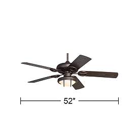 Image4 of 52" Casa Vieja Orb Bronze and White Glass LED Pull Chain Ceiling Fan more views