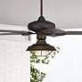 52" Casa Vieja Orb Rustic Bronze LED Ceiling Fan with Pull Chain