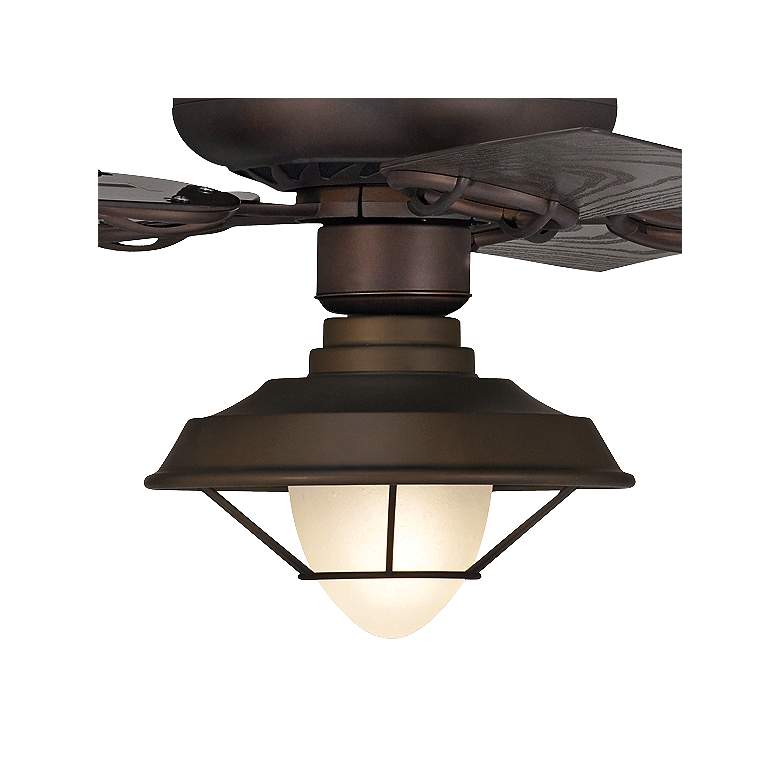 Image 3 52 inch Casa Vieja Orb Rustic Bronze LED Ceiling Fan with Pull Chain more views