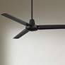 2_52" Casa Vieja Plaza DC Matte Black Damp Rated Ceiling Fan with Remote