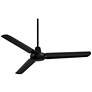 7_52" Casa Vieja Plaza DC Matte Black Damp Rated Ceiling Fan with Remote more views