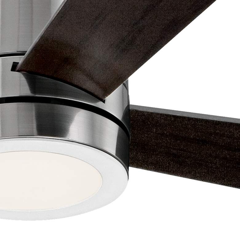 Image 3 52" Casa Vieja Revue Brushed Nickel LED Hugger Ceiling Fan with Remote more views