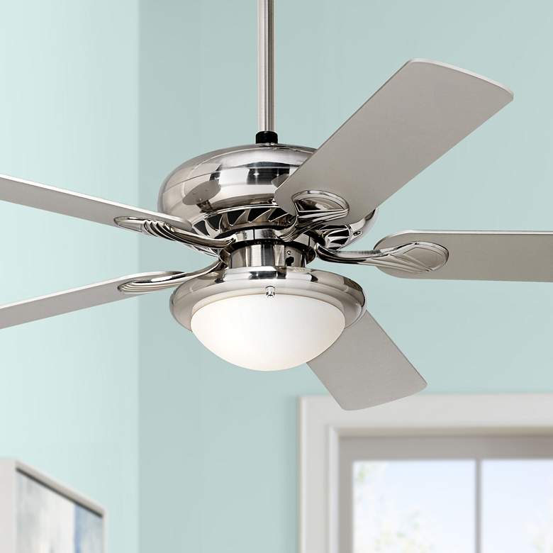 Image 1 52 inch Casa Vieja Tempra Brushed Nickel Ceiling Fan