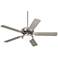 52" Casa Vieja Tempra Brushed Nickel LED Pull Chain Ceiling Fan