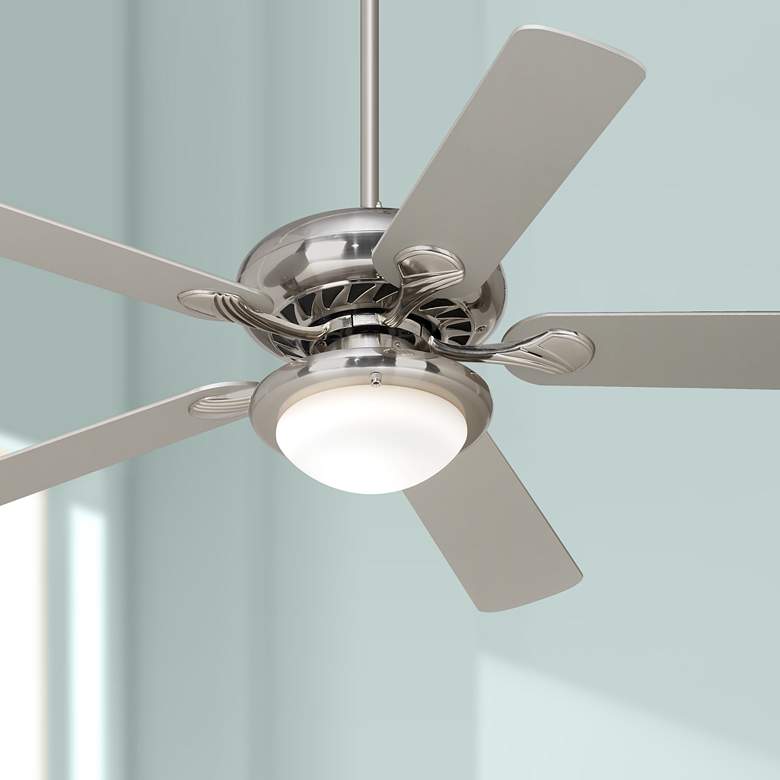 52&quot; Casa Vieja Tempra Brushed Nickel LED Pull Chain Ceiling Fan