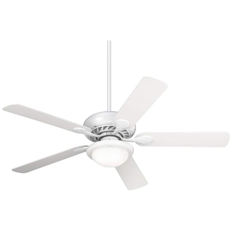 Image 2 52 inch Casa Vieja Tempra White LED Ceiling Fan with Pull Chain