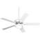 52" Casa Vieja Tempra White LED Ceiling Fan with Pull Chain