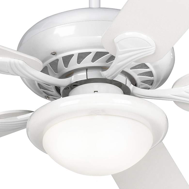 Image 3 52 inch Casa Vieja Tempra White LED Ceiling Fan with Pull Chain more views