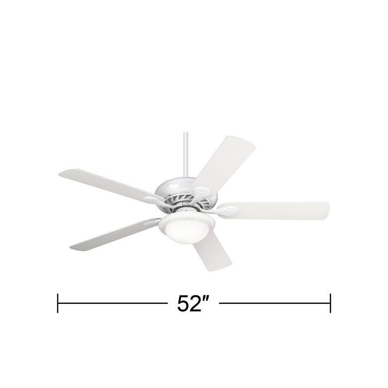 Image 4 52 inch Casa Vieja Tempra White LED Ceiling Fan with Pull Chain more views