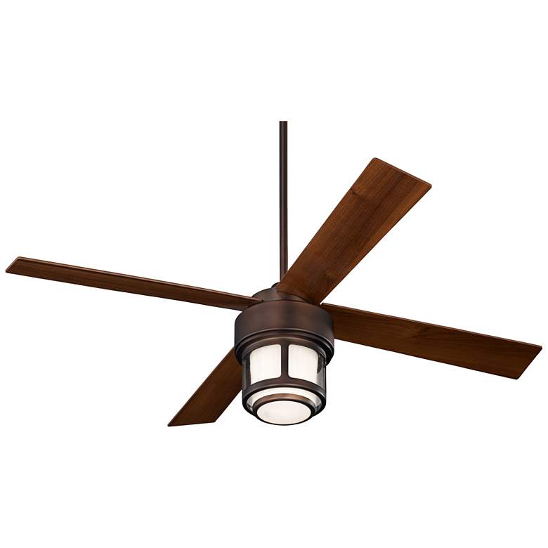 52 inch Casa Vieja Tercel Bronze LED Damp Rated Ceiling Fan with Remote more views
