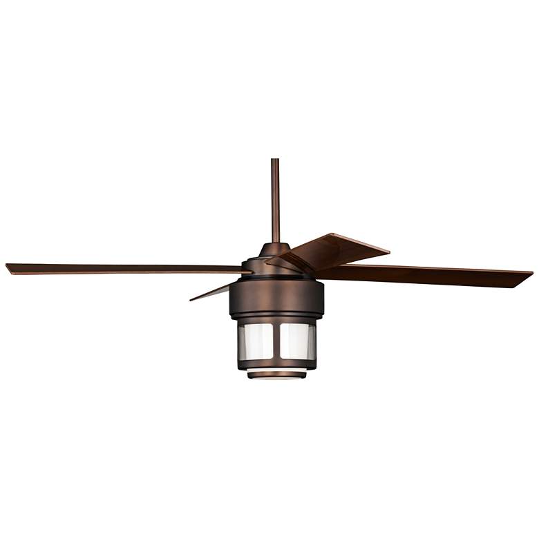 52 inch Casa Vieja Tercel Bronze LED Damp Rated Ceiling Fan with Remote more views