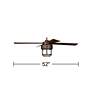 52" Casa Vieja Tercel Bronze LED Damp Rated Ceiling Fan with Remote