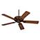 52" Casa Vieja Trilogy Bronze and Walnut Pull Chain Ceiling Fan
