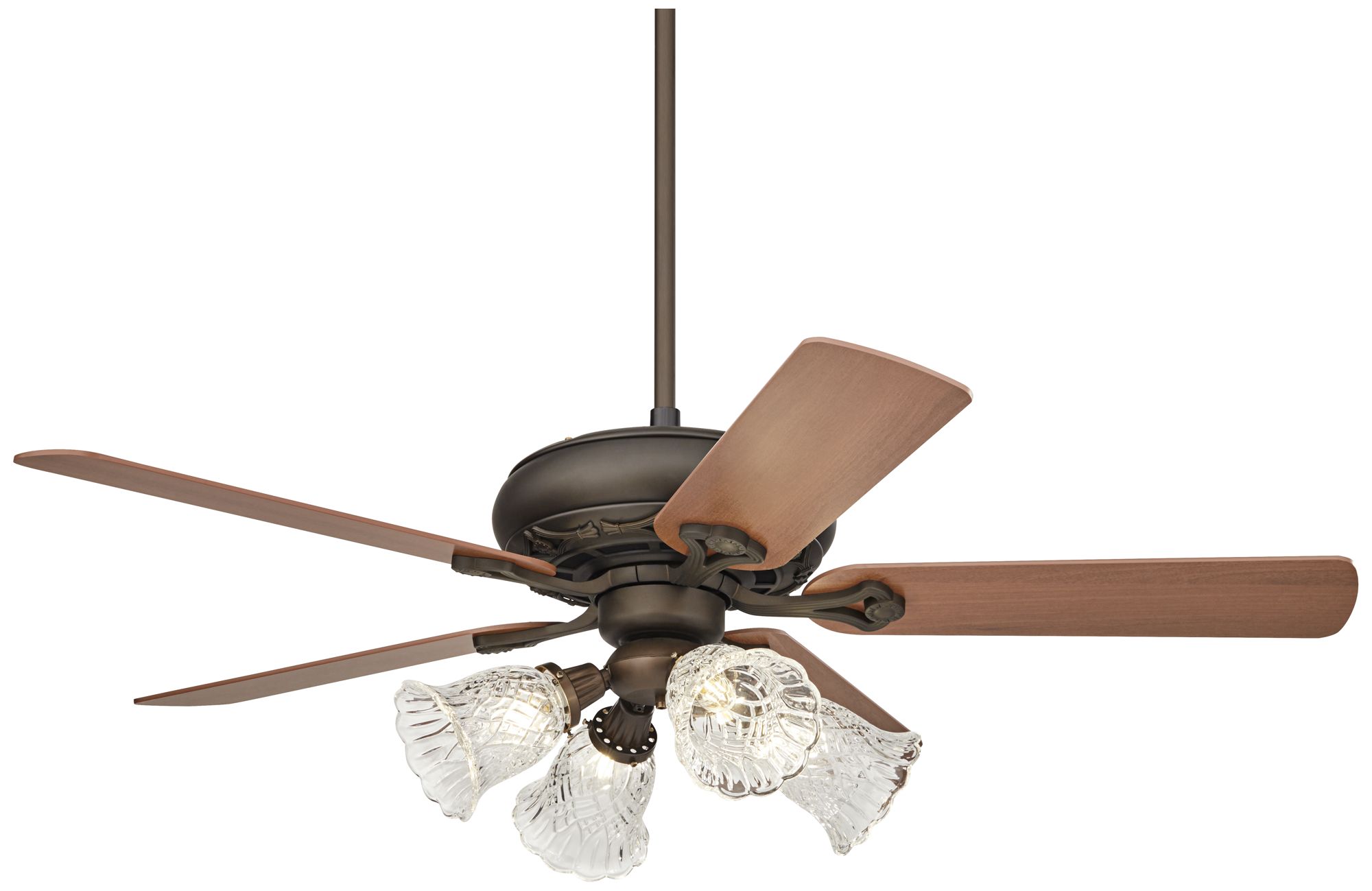 52" Casa Vieja Trilogy Bronze LED Ceiling Fan with Pull Chain