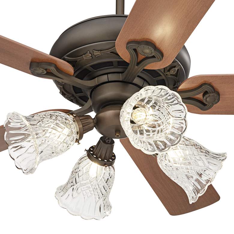 Image 3 52 inch Casa Vieja Trilogy Bronze LED Ceiling Fan with Pull Chain more views