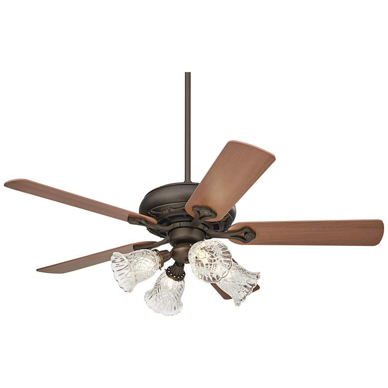 Image 5 52 inch Casa Vieja Trilogy Bronze LED Ceiling Fan with Pull Chain more views