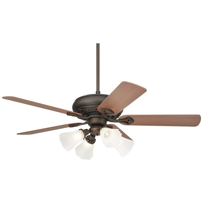 Image 2 52 inch Casa Vieja Trilogy Bronze LED Ceiling Fan with Pull Chain