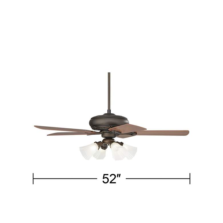 Image 7 52 inch Casa Vieja Trilogy Bronze LED Ceiling Fan with Pull Chain more views