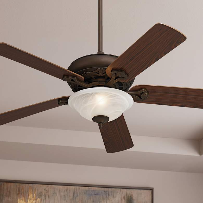 Image 1 52 inch Casa Vieja&#174; Trilogy Bronze LED Light Pull Chain Ceiling Fan