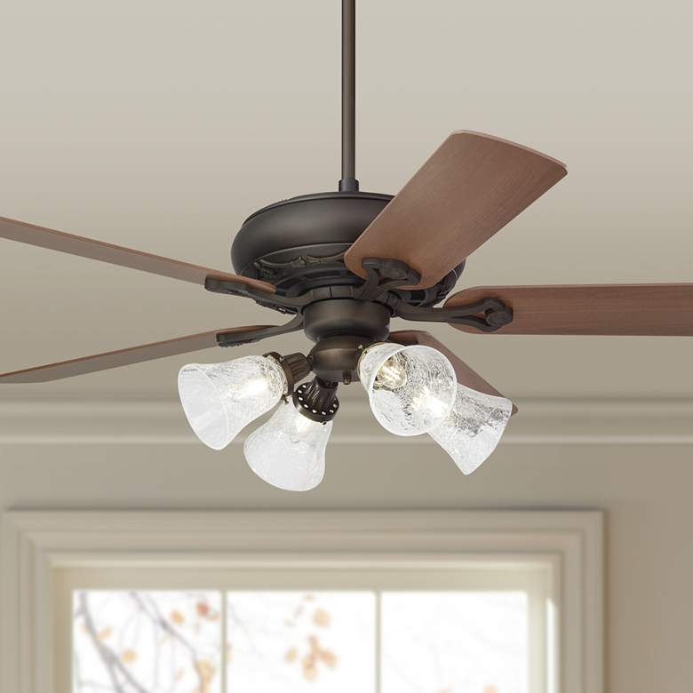 Image 1 52" Casa Vieja® Trilogy Oil-Rubbed Bronze LED Ceiling Fan