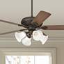 52" Casa Vieja Trilogy Oil-Rubbed Bronze LED Pull Chain Ceiling Fan