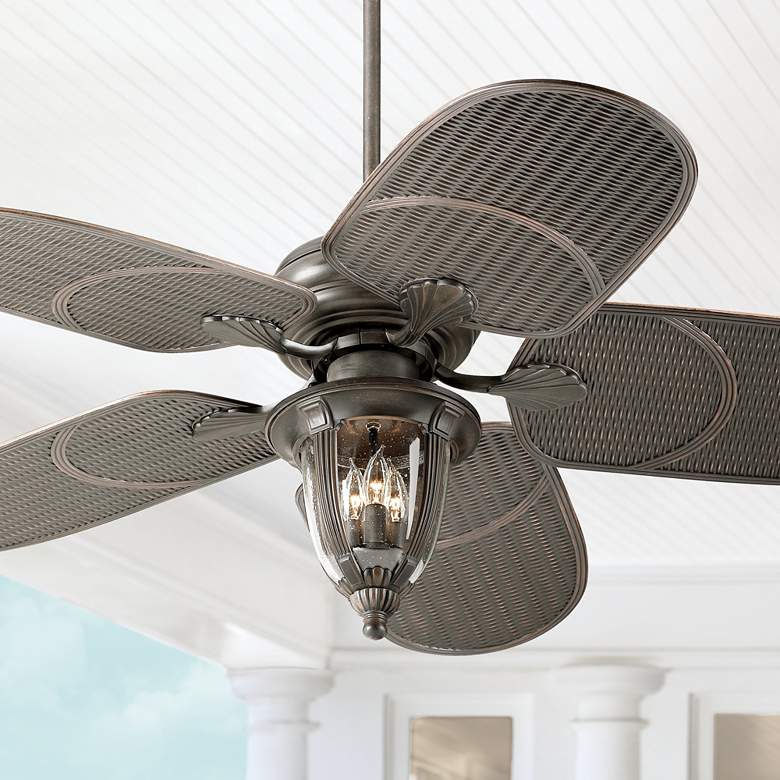 Image 1 52 inch Casa Vieja Tropical Bronze Indoor/Outdoor Ceiling Fan