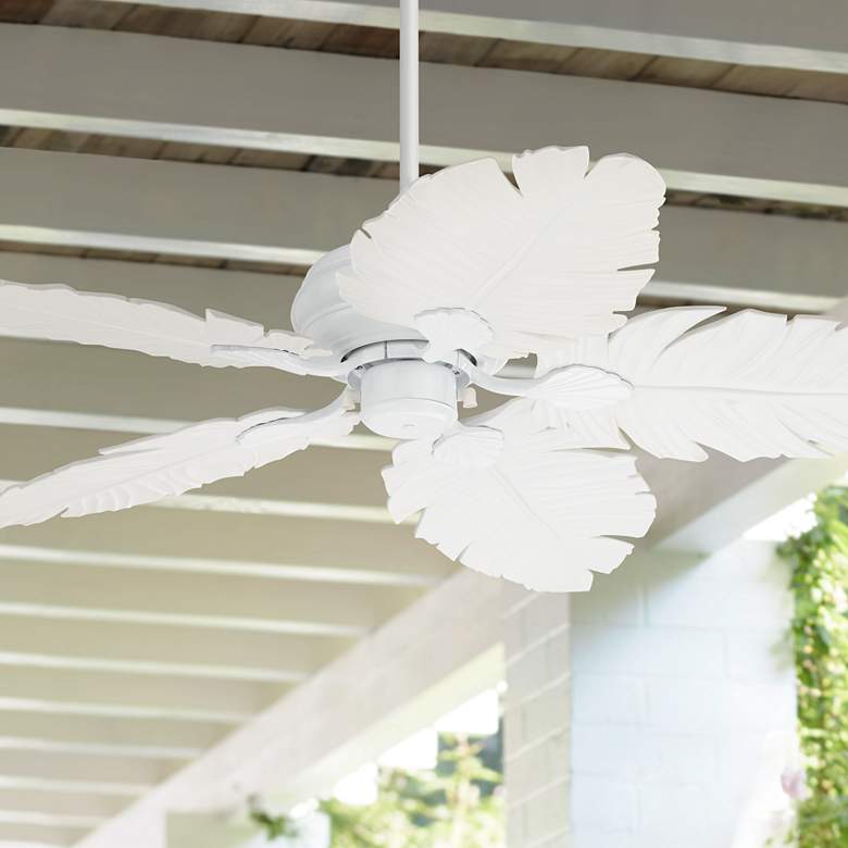 Image 1 52 inch Casa Vieja&#174; Tropical Outdoor Palm Leaf Pull Chain Ceiling Fan
