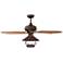 52" Casa Vieja Tropical Rattan Blade Lantern LED Ceiling Fan