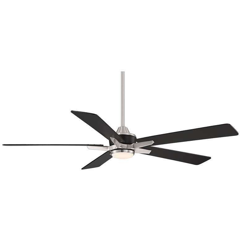 Image 2 52 inch Casa Vieja Vegas Nights Brushed Nickel LED Ceiling Fan with Remote