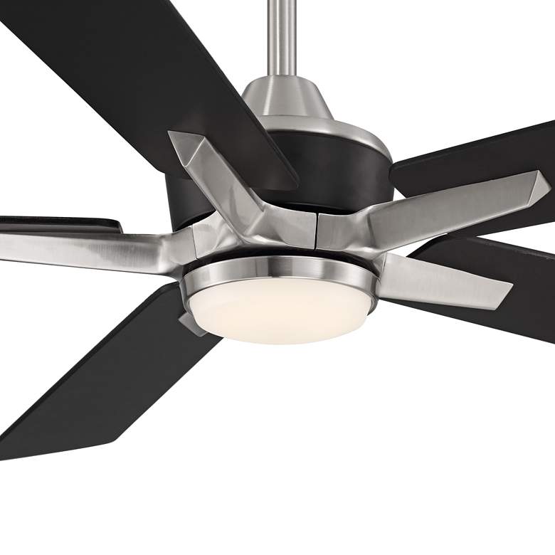 Image 3 52 inch Casa Vieja Vegas Nights Brushed Nickel LED Ceiling Fan with Remote more views