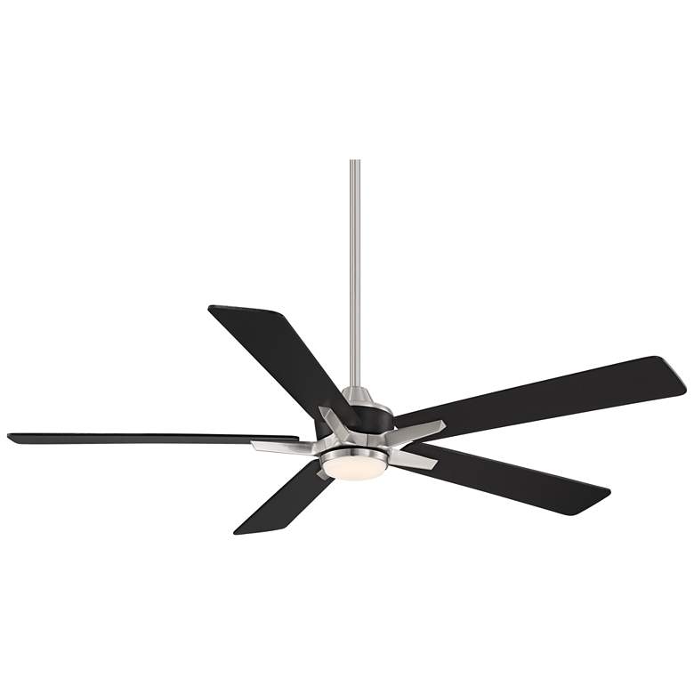 Image 6 52 inch Casa Vieja Vegas Nights Brushed Nickel LED Ceiling Fan with Remote more views