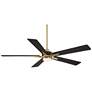 Thumbnail2 of 52" Casa Vieja Vegas Nights Soft Brass Black LED Remote Ceiling Fan
