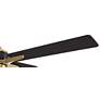 52" Casa Vieja Vegas Nights Soft Brass Black LED Remote Ceiling Fan