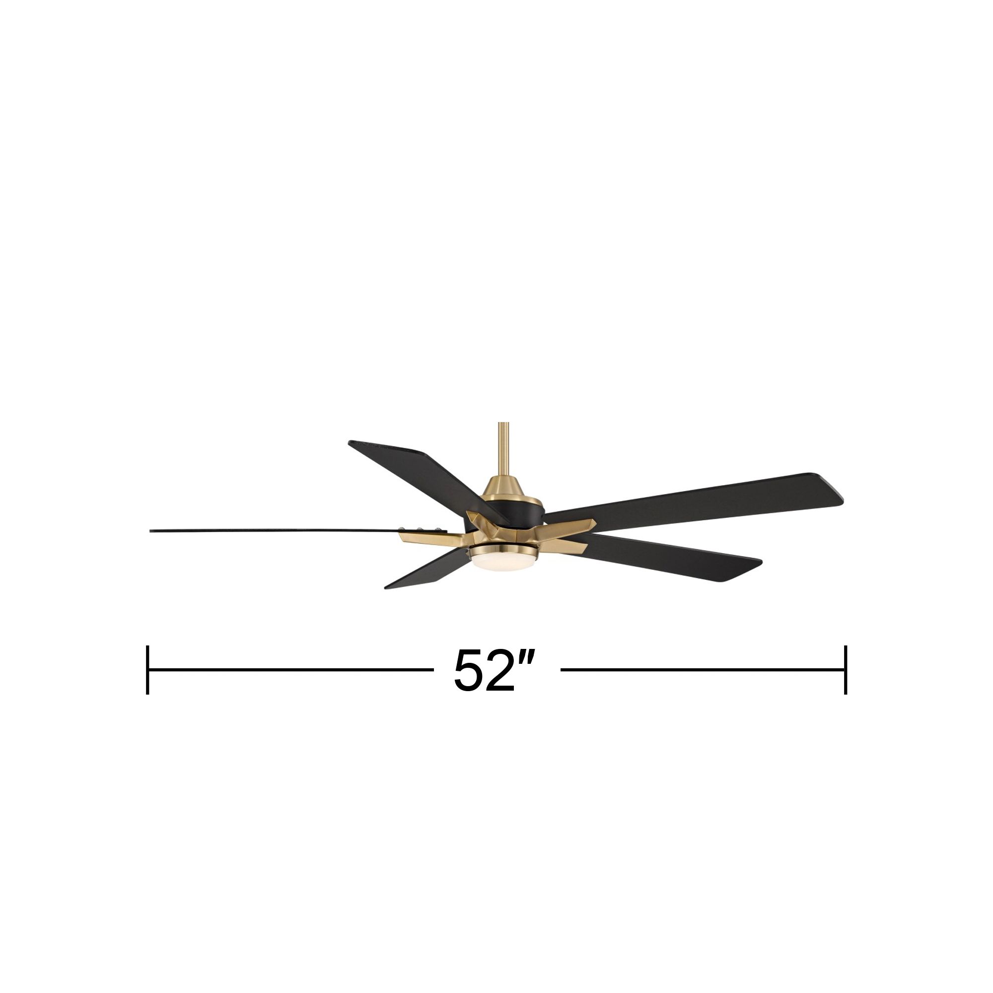 Watch A Video About the Casa Vieja Vegas Nights Soft Brass Black LED Remote Ceiling Fan