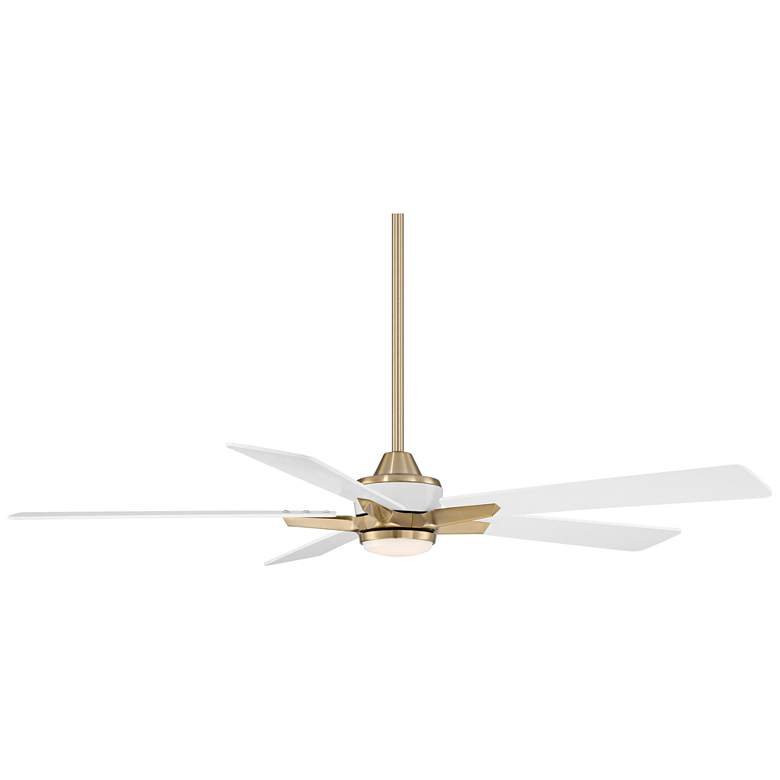 Image 6 52" Casa Vieja Vegas Nights Soft Brass White LED Remote Ceiling Fan more views