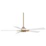 Watch A Video About the 52 Casa Vieja Vegas Nights Soft Brass White LED Remote Ceiling Fan