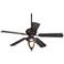 52" Casa Vieja Veranda Bronze LED Damp Rated Pull Chain Ceiling Fan